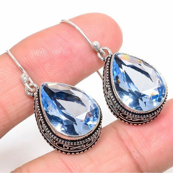 Jewelry - Tanzanite quartz sterling silver earrings